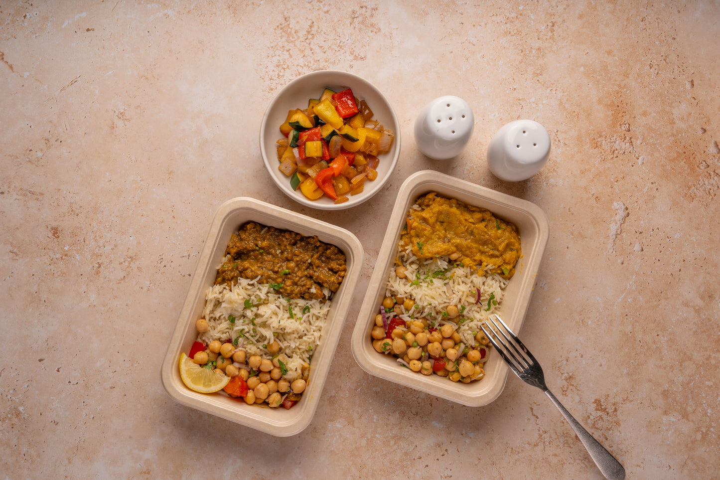 Organic Hearty Lentils with Aromatic Rice & Velvety Chickpeas